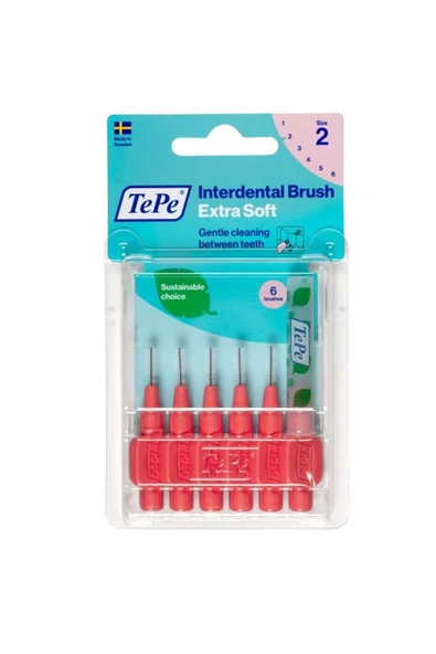 TEPE Blister Extra Soft Arayüz Fırçası 0.5 Mm Kırmızı 6 Lı ürün görseli 1