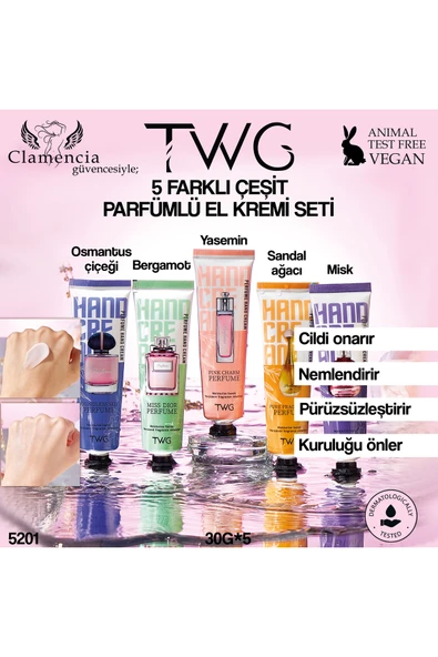 TWG Parfümlü El Kremi Seti 30g*5 ürün görseli 1