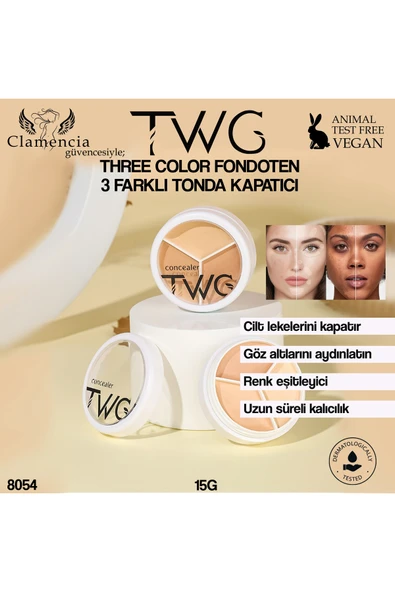 TWG Three Color Fondoten 3 Farklı Tonda Kapatıcı ürün görseli 1