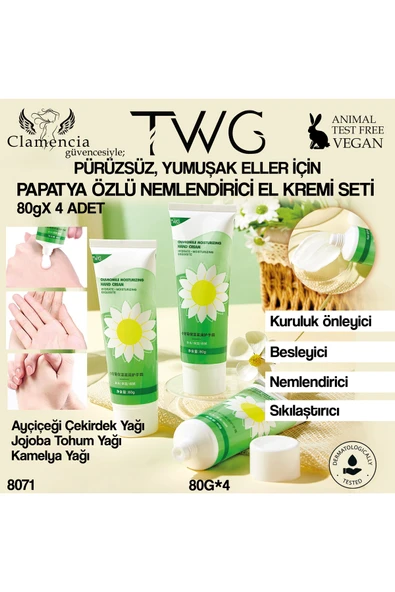 TWG Papatya Nemlendirici El Kremi Seti ürün görseli 1