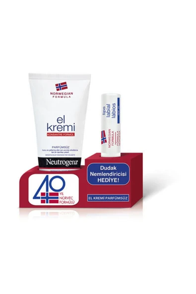 NEUTROGENA Parfümsüz El Kremi Ve Dudak Nemlendirici Hediyeli Set ürün görseli 1
