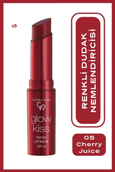 GOLDEN ROSE GLOW KISS TINTED LIP BALM CHERRY JUICE NO 05- ürün görseli 1