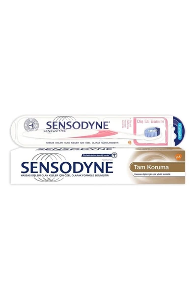 SENSODYNE Tam Koruma 75 ml Diş Macunu + Tam Koruma Diş Fırçası ürün görseli 1