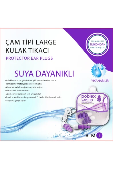 POBLEX Çam Tipi Kulak Tıkacı - Large - Resim 3