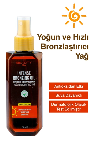 BEAUTY FACE 0 Spf Bronzlaştırıcı Güneş Yağı - 150 ml ürün görseli 1
