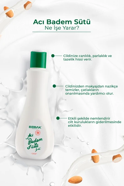 BEBAK Acı Badem Sütü 120 ml - Resim 3