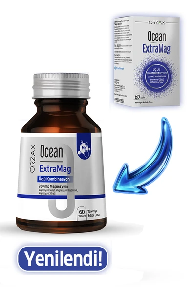 OCEAN Extramag 200 Mg Magnezyum Içeren Takviye Edici Gıda 60 Tablet ürün görseli 1