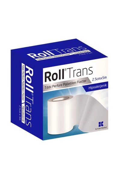 ROLL Trans Tıbbi Perfore Polietilen Flaster Hipoalerjenik 2,5 Cm X 5 M ürün görseli 1