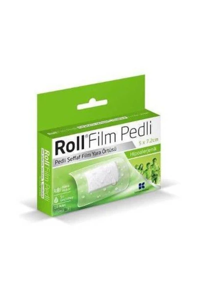 ROLL Film Pedli - Steril - Su Geçirmez - Yara Sargısı- Hipoalerjenik - 10 Adet 5x7,2cm. ürün görseli 1