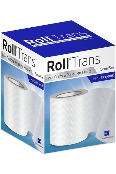 ROLL Trans Tıbbi Perfore Polietilen Flaster Hipoalerjenik 5 Cm X 5 M ürün görseli 1