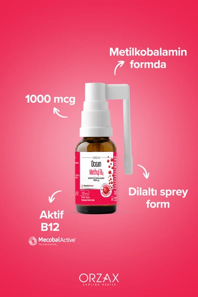 OCEAN Methyl B12 1000mcg 10ml Sprey - Resim 3