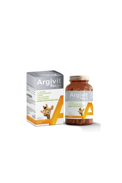 ARGİVİT Focus L-Arjinin, Fosfotidilserin, Demir, Multivitamin ve Multimineral İçeren Tablet 30 Tablet ürün görseli 1