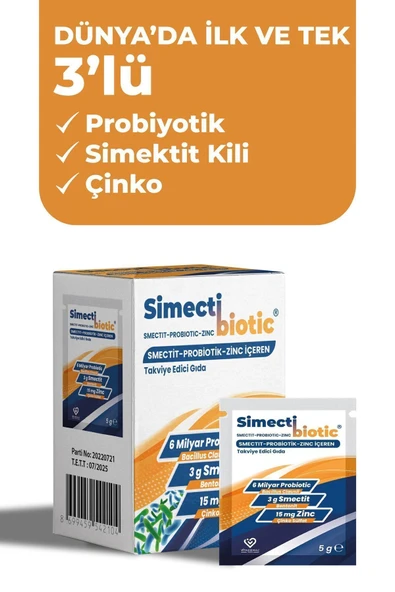 SİMECTİBİOTİC İshalde Etkili 12 Şase (PROBİYOTİK MİKROORGANİZMA) Miad 08/2025 ürün görseli 1