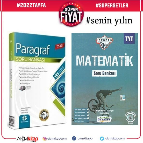 TYT Bilgi Sarmal Paragraf ve Okyanus Iceberg Matematik Soru Bankası 2 Kitap Set ürün görseli 1
