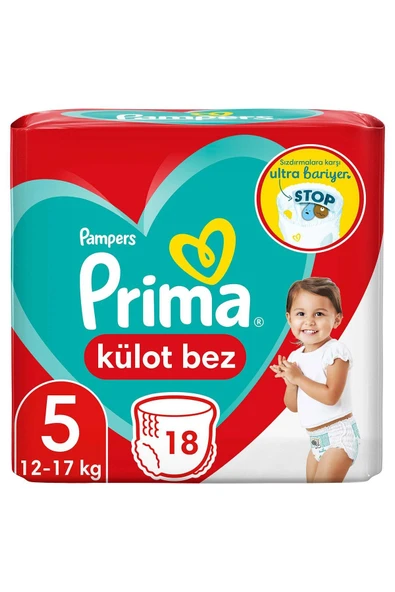 PRİMA Külot Bebek Bezi 5 Beden 18 Adet Junior Tekli Paket ürün görseli 1