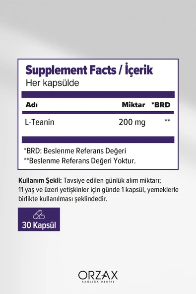 OCEAN L-Teanin 200mg 30 Kapsül - Resim 2