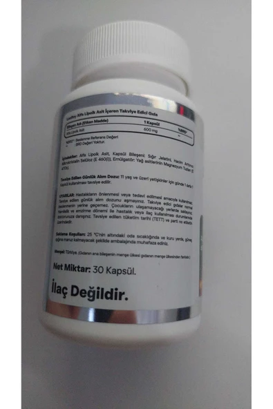 LEEROY Alfa Lipoik Asit 30 kapsül - Resim 2
