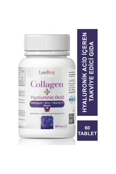 LEEROY Collagen Hyaluronic Acid 60 Tablet ürün görseli 1