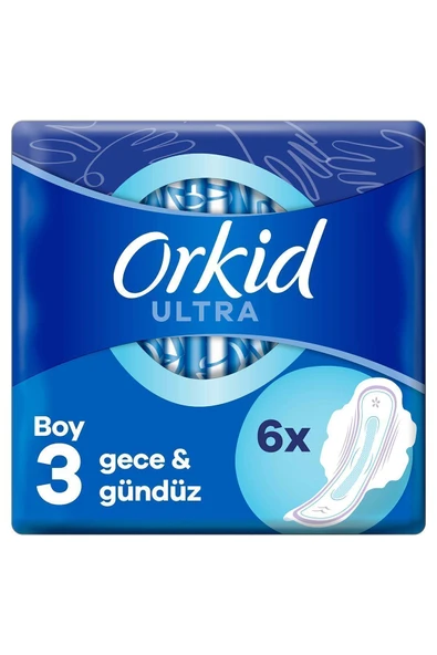 ORKİD ULTRA GECE&GÜNDÜZ 6 ADET TEKLİ HİJYENİK PED- ürün görseli 1