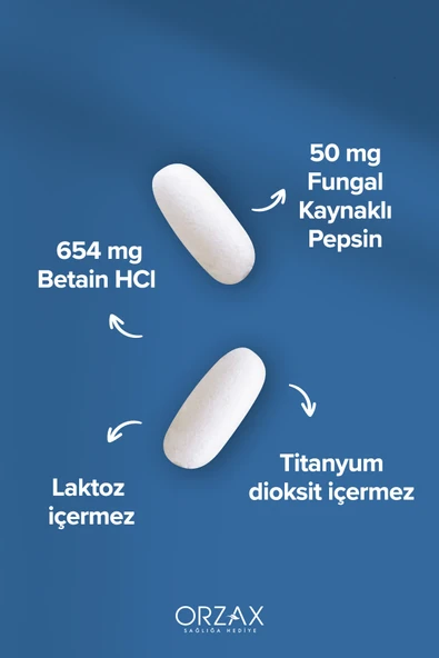 OCEAN Betain Hcı+ Pepsin 120 Tablet - Resim 3