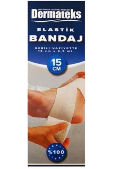 DERMATEKS Tıbbi Elastik Bandaj 15 cm X 3.5 m ürün görseli 1