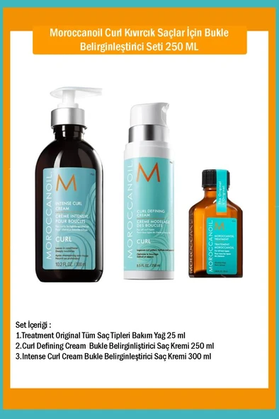 Moroccanoil Curl Saç Bakım Seti 250 ML ürün görseli 1
