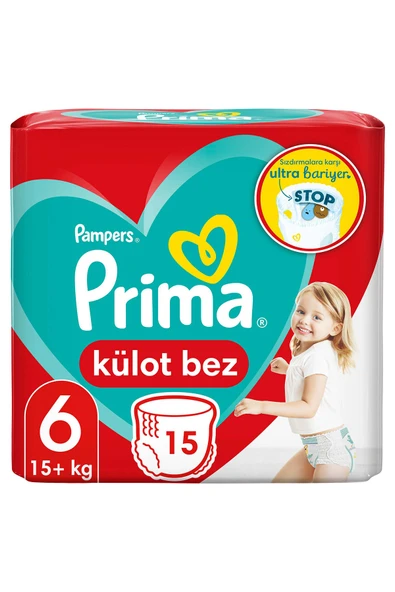 PRİMA Külot Bebek Bezi 6 Beden 15 Adet Ekstra Large Tekli Paket ürün görseli 1
