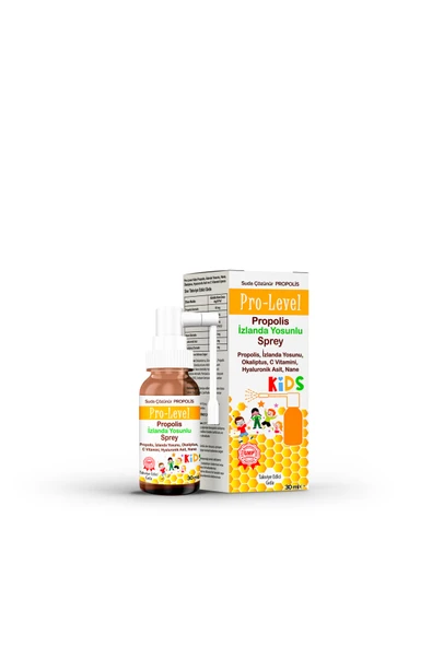 PRO LEVEL KİDS PROPOLİS VE İZLANDA YOSUNLU BOĞAZ SPREYİ 30 ML ürün görseli 1