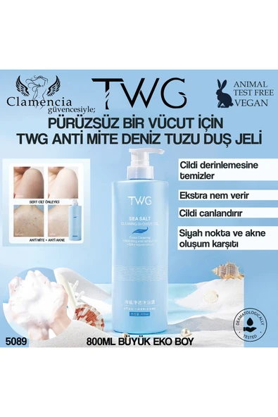TWG Anti Mite Deniz Tuzu Duş Jeli 800ml ürün görseli 1