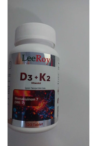 LEEROY D3 + K2 vitamini 120 tablet ürün görseli 1