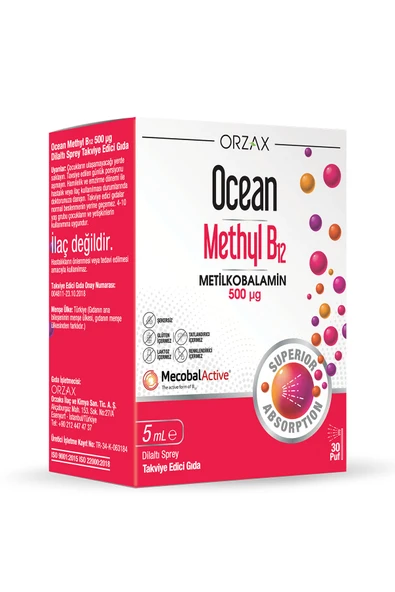 OCEAN Methyl B12 500mcg Spry 5m ürün görseli 1