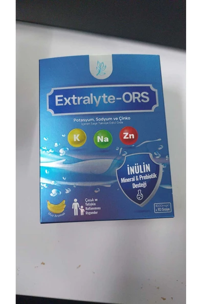 EXTRALYTE ORS EXTRALYTE-ORS POTASYUM,SODYUM,ÇİNKO MUZ AROLMALI 10 ŞASE 4000MG ÇOCUK VE YETİŞKİNLER İÇİN UYGUN ürün görseli 1