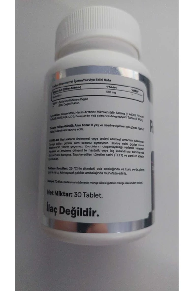 LEEROY Resveratrol 30 tablet - Resim 2