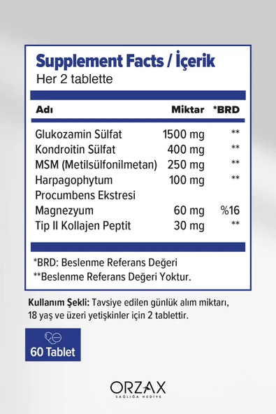 OCEAN Glukozamin Kompleks 60 Tablet - Resim 2