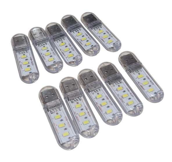 10 Adet Taşınabilir Mini USB Led Lamba Işık Gece Okuma Lambası Kamp Stick Led ürün görseli 1