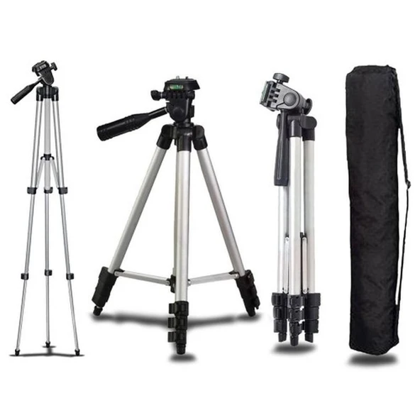 3 Yönlü Profesyonel Süper Kalite 157 CM Tripod - Resim 4