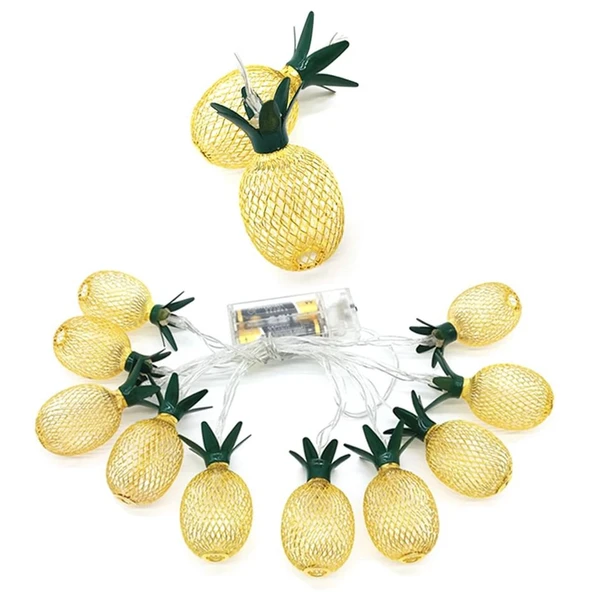 2m 10 Led Pilli 2 Kademeli Ananas Led Işık MZ6200-251 ürün görseli 1