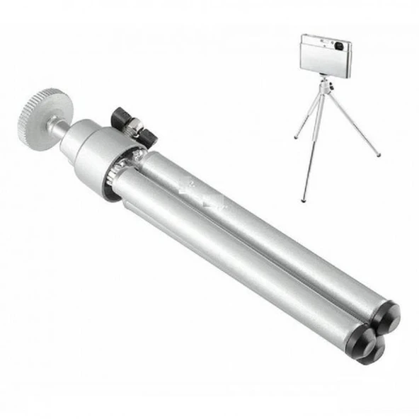 Metalik Renk Tripod 3 Yönlü Profesyonel Mini - Resim 3