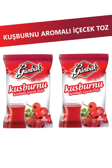 Günbak Kuşburnu Aromalı İçecek Tozu 250 gr x 2 Adet ürün görseli 1