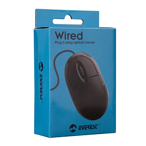 Everest SM-385 Kablolu USB Mini Mouse Siyah - Resim 4