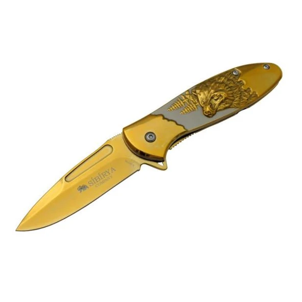 Sibirya Ayı Desenli Gold Çakı ürün görseli 1