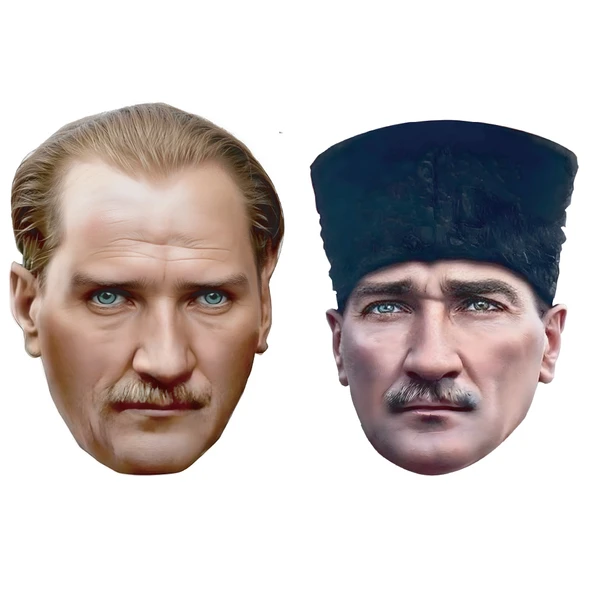 Atatürk Maske Seti Karton 2 li ürün görseli 1