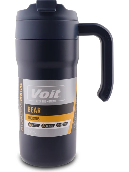 Voit Bear Termos 650ml Paslanmaz Çelik Mavi ürün görseli 1
