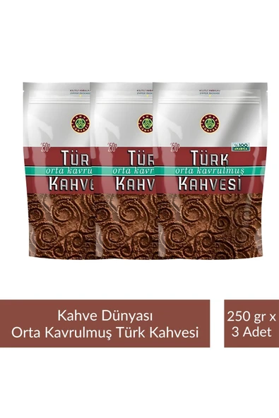 Zıpper Türk Kahvesi Orta Kavrulmuş 250 gr x 3 Adet ürün görseli 1