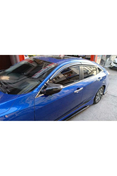 MKM Honda Cıvıc Fc.5 Kromlu 2018 Ve Üzeri 4'Lü Cam Rüzgarlığı ürün görseli 1