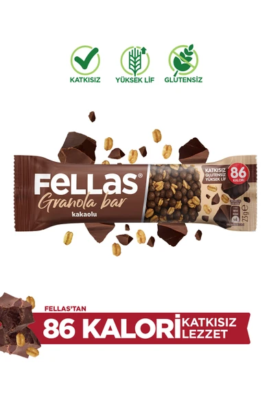 Fellas Kakaolu Granola Bar (23 g) x 12 Adet ürün görseli 1