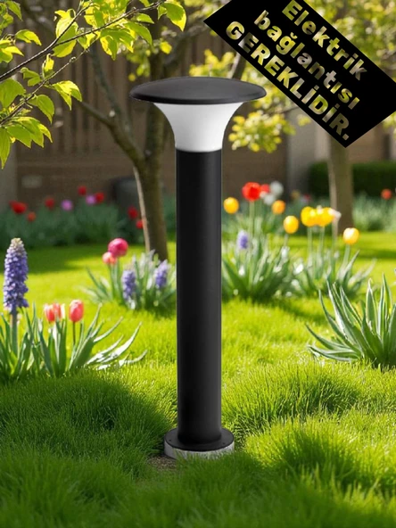 80 Cm, E27 Duy, Elektrikle Çalışır Dış Mekan Aplik, Plastik Bahçe, Duvar, Yol Armatürü,  Ampul Hariç ürün görseli 1