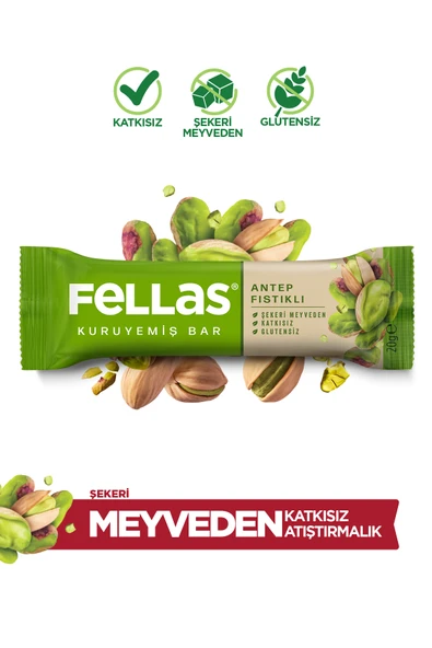 Fellas Antep Fıstıklı Kuruyemiş Bar (20 g) x 12 Adet ürün görseli 1