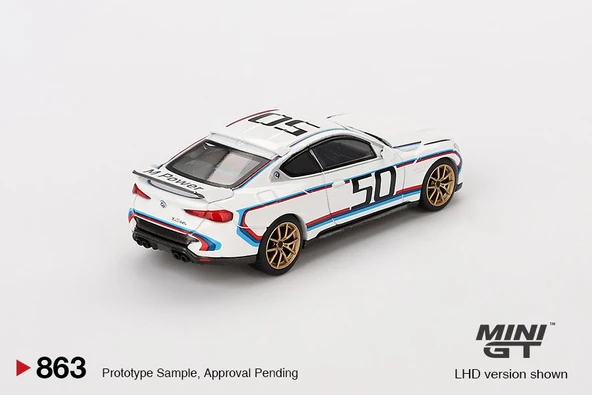 Mini GT BMW 3.0 CSL White 863 BL - Resim 3
