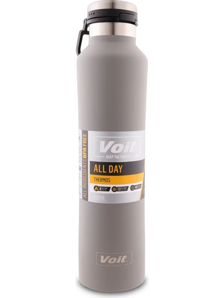 Voit All Day Termos 800ml Gri Paslanmaz Çelik ürün görseli 1